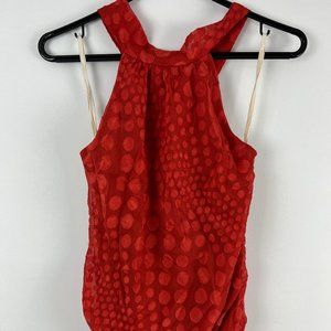 Celine by Champion Sleeveless Top Womens Size M Red 100% Polyester